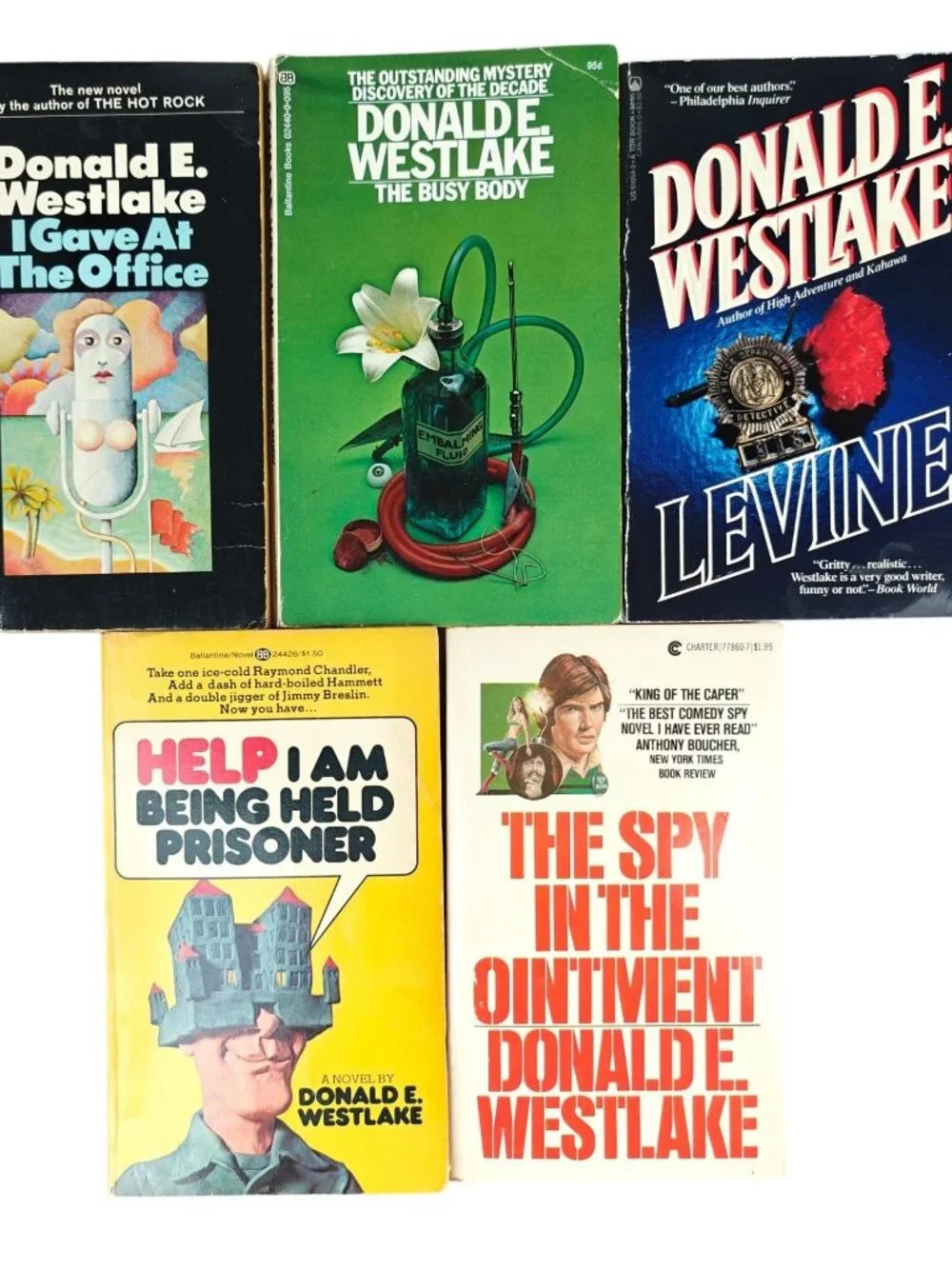 Donald E. Westlake Lot Of 5 Mass Market Paperback Books Vintage Mystery Crime